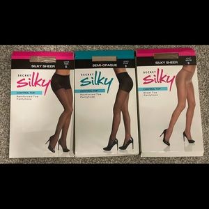 Secret Silky pantyhose Size B - 3 pair bundle  NWT
